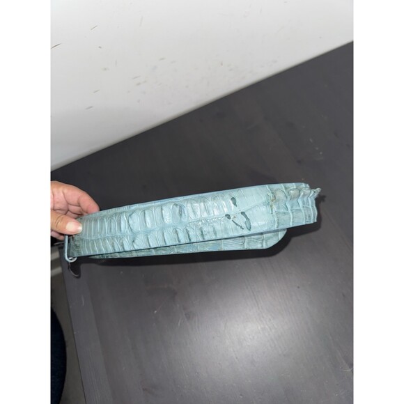 Vintage Turquoise Crocodile Hornback Leather Belt Western Rodeo 38\